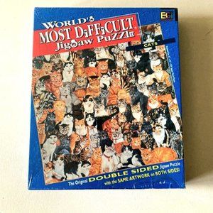 World’s Most Difficult Puzzle Cats Buffalo Game - Double Sided PUZZLE - NEW